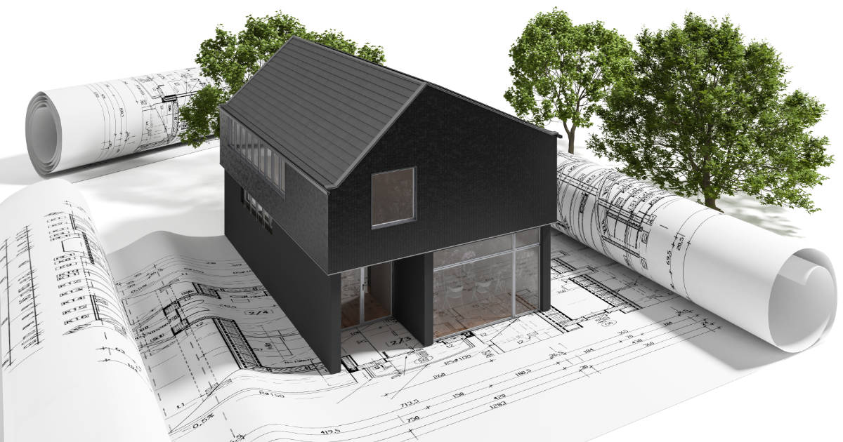 Einfamilienhaus in moderner, energieeffizienter Bauweise - 3D Visualisierung
